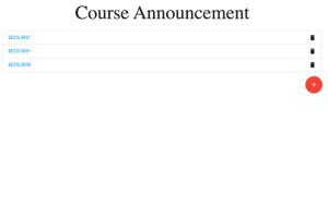Course Announcement Application
